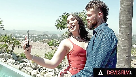 Hot brunette with a huge ass is getting fucked on her ass