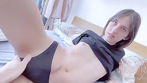 Big cock brunette in a white dress getting pussy fucked