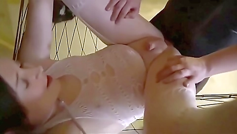 Horny shemale with a big booty taking a blonde's wet pussy