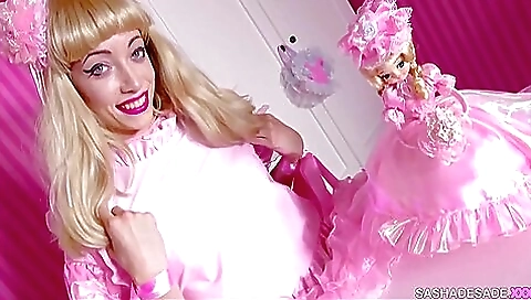 Blonde with small tits getting fucked and fucked hard