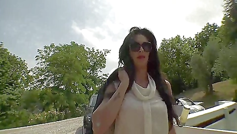 Asian milf with large boobs giving a facial and a cum shot