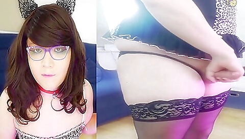 Big ass brunette in stockings cumming in her mouth