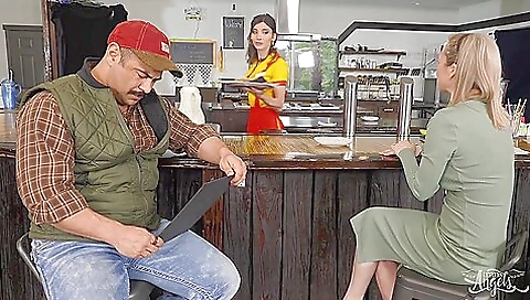 Italian hottie in pantyhose is playing with a big cock